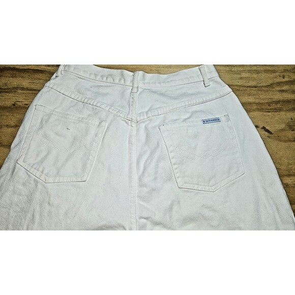 Vintage Gitano White Denim Jeans 14 long Women high Rise tapered leg - Picture 12 of 14